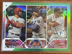 Austin Riley, Kyle Schwarber, Pete Alonso [1st Edition Green] Baseball Cards 2023 Topps Prices