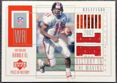 Antwaan Randle El [Game Jersey] #148 Football Cards 2002 Upper Deck Piece of History Prices