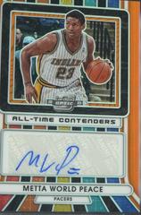 Metta World Peace [Orange] #34 Basketball Cards 2022 Panini Contenders Optic All-Time Autograph Prices