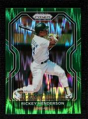 Rickey Henderson [Forest Green Flash Prizm] #157 Baseball Cards 2021 Panini Prizm Prices