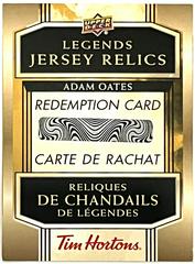 Adam Oates Hockey Cards 2023 Upper Deck Tim Hortons Legends Jersey Relics Redemption Prices