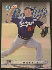 Jose De Leon Baseball Cards 2017 Bowman Rookie of the Year Favorites Prices