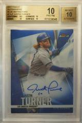 Justin Turner [Blue Refractor] #FA-JT Baseball Cards 2017 Topps Finest Autographs Prices