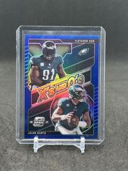 Fletcher Cox, Jalen Hurts [Blue] #XO-12 Football Cards 2021 Panini Contenders Optic Xs and Os Prices