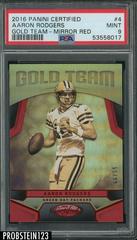 Aaron Rodgers [Mirror Red] Football Cards 2016 Panini Certified Gold Team Prices