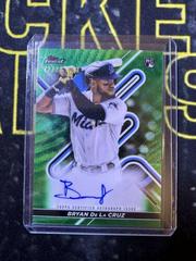 Bryan De La Cruz [Green Wave] Baseball Cards 2022 Topps Finest Autographs Prices
