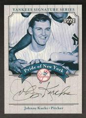 Johnny Kucks Baseball Cards 2003 Upper Deck Yankees Signature Series Pride of NY Autograph Prices
