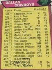 Cowboys Checklist #457 Football Cards 1976 Topps Prices