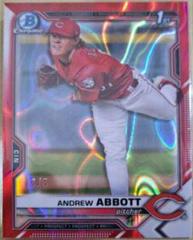 Andrew Abbott [Red Lava Refractor] #BDC-8 Baseball Cards 2021 Bowman Draft Chrome Prices