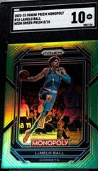 Lamelo Ball [Neon Green] #10 Basketball Cards 2022 Panini Prizm Monopoly Prices