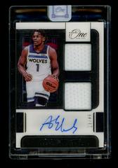 Anthony Edwards Basketball Cards 2021 Panini One and One Dual Jersey Autographs Prices