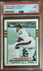 Lawrence Taylor Football Cards 1989 Topps American/UK Prices