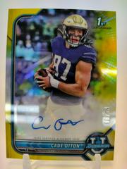 Cade Otton [Yellow Refractor] #BCPA-COT Football Cards 2021 Bowman University Chrome Autographs Prices