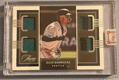 Julio Rodriguez [Silver] Baseball Cards 2022 Panini Three and Two Rookie Quad Jerseys Prices