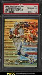 Peyton Manning [Atomic Refractor] #70 Football Cards 1999 Bowman's Best Prices