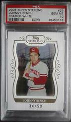 Johnny Bench [Framed White] #21 Baseball Cards 2008 Topps Sterling Prices