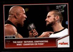 The Rock Returns, Confronting WWE Champion CM Punk Wrestling Cards 2013 Topps Best of WWE Prices