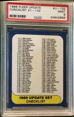 Checklist #1-132 Baseball Cards 1986 Fleer Update Prices