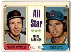 All Star Third Basemen [B. Robinson, R. Santo] #334 Baseball Cards 1974 O Pee Chee Prices