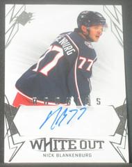 Nick Blankenburg Hockey Cards 2022 SPx White Out Rookie Autographs Prices