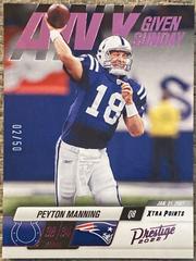 Peyton Manning [Pink] Football Cards 2022 Panini Prestige Any Given Sunday Prices