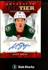 Matt Boldy #TTR-BO Hockey Cards 2022 Upper Deck Artifacts Top Tier Rookie Signatures Prices