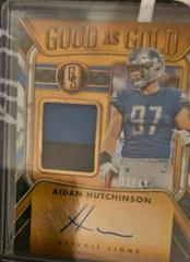 Aidan Hutchinson [White Gold] #9 Football Cards 2023 Panini Gold Standard Good as Jersey Autographs Prices