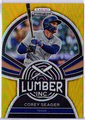 Corey Seager [Gold Prizm] Baseball Cards 2022 Panini Prizm Lumber Inc Prices