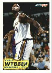 Chris Webber #292 Basketball Cards 1993 Fleer Prices