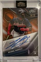 Michael Harris II [Orange] #CBA-MH Baseball Cards 2023 Topps Chrome Black Autographs Prices