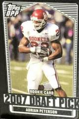 Adrian Peterson [Chrome Black] #135 Football Cards 2007 Topps Draft Picks & Prospects Prices