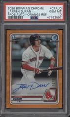 Jarren Duran [Orange Refractor] #CPA-JD Baseball Cards 2020 Bowman Chrome Prospect Autographs Prices