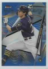 Christian Yelich [Blue Refractor] #100 Baseball Cards 2020 Topps Finest Prices