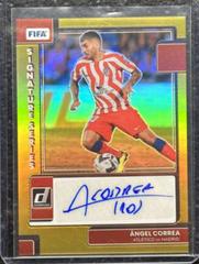Angel Correa [Gold] #SS-ACO Soccer Cards 2022 Panini Donruss Signature Series Prices
