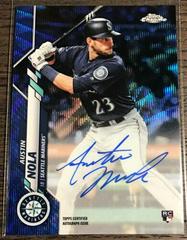 Austin Nola [Blue Wave Refractor] Baseball Cards 2020 Topps Chrome Rookie Autographs Prices