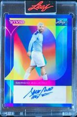 Sergio Aguero [Navy Blue] Soccer Cards 2022 Leaf Vivid Autographs Prices