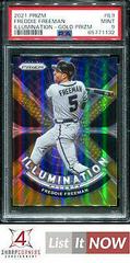 Freddie Freeman [Gold Prizm] #IL-9 Baseball Cards 2021 Panini Prizm Illumination Prices