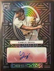 Camilo Doval [Red] Baseball Cards 2022 Panini Chronicles Obsidian Autographs Prices