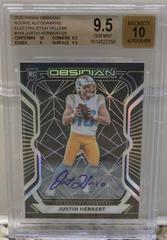 Justin Herbert [Autograph Electric Etch Yellow] Football Cards 2020 Panini Obsidian Prices
