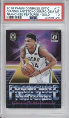 Giannis Antetokounmpo [Gold] #17 Basketball Cards 2018 Panini Donruss Optic Franchise Features Prices