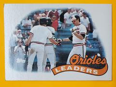 Orioles Leaders #381 Baseball Cards 1989 Topps Tiffany Prices