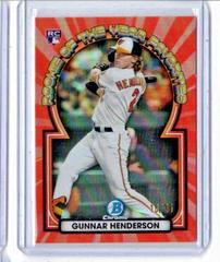 Gunnar Henderson [Orange] Baseball Cards 2023 Bowman Chrome Rookie of the Year Favorites Prices