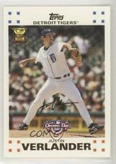 Justin Verlander #187 Baseball Cards 2007 Topps Opening Day Prices