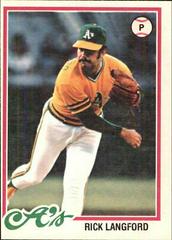Rick Langford Baseball Cards 1978 O Pee Chee Prices