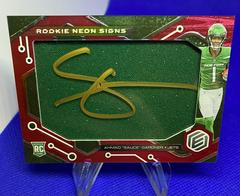 Ahmad 'Sauce' Gardner [Patch Standard] #RNS-AG Football Cards 2022 Panini Elements Rookie Neon Signs Autographs Prices