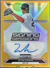 Jeter Downs [Gold Prizm] Baseball Cards 2021 Panini Prizm Draft Picks Signing Sessions Autographs Prices