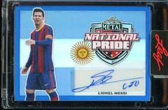 Lionel Messi [Prismatic Blue] #NP-LM1 Soccer Cards 2022 Leaf Metal National Pride Autographs Prices
