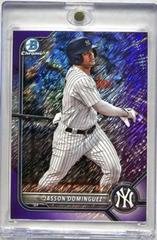 Jasson Dominguez [Purple Shimmer Refractor] Baseball Cards 2022 Bowman Chrome Prospects Prices