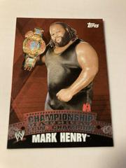 Mark Henry Wrestling Cards 2010 Topps WWE Championship Material Prices