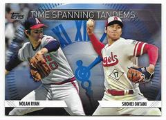 Shohei Ohtani, Nolan Ryan [Blue] #TS-20 Baseball Cards 2023 Topps Update Time Spanning Tandems Prices